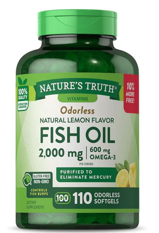 FISH OIL 2000 MG ODORLESS | LEMON FLAVOR - 110 SOFTGELS